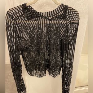Lulus sheer black top